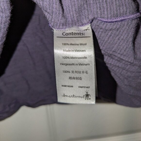 Smartwool Long Sleeve Light Shirt Womens Small Round Neck Purple Merino Wool - Picture 6 of 11